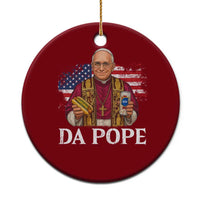 Funny Da Pope America Chicago Leo XIV Ceramic Ornament Hotdog And Beer - Wonder Print Shop