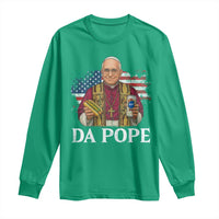 Funny Da Pope America Chicago Leo XIV Long Sleeve Shirt Hotdog And Beer
