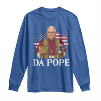 Funny Da Pope America Chicago Leo XIV Long Sleeve Shirt Hotdog And Beer
