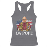 Funny Da Pope America Chicago Leo XIV Racerback Tank Top Hotdog And Beer