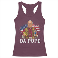 Funny Da Pope America Chicago Leo XIV Racerback Tank Top Hotdog And Beer