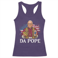Funny Da Pope America Chicago Leo XIV Racerback Tank Top Hotdog And Beer