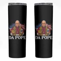 Funny Da Pope America Chicago Leo XIV Skinny Tumbler Hotdog And Beer