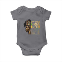 Juneteenth Black Queen Nutritional Facts Baby Onesie Afro Melanin Queen