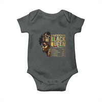 Juneteenth Black Queen Nutritional Facts Baby Onesie Afro Melanin Queen