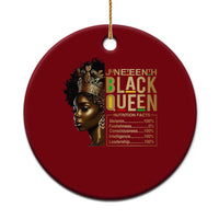 Juneteenth Black Queen Nutritional Facts Ceramic Ornament Afro Melanin Queen