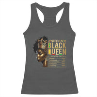 Juneteenth Black Queen Nutritional Facts Racerback Tank Top Afro Melanin Queen