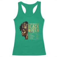 Juneteenth Black Queen Nutritional Facts Racerback Tank Top Afro Melanin Queen