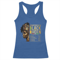 Juneteenth Black Queen Nutritional Facts Racerback Tank Top Afro Melanin Queen