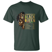 Juneteenth Black Queen Nutritional Facts T Shirt Afro Melanin Queen