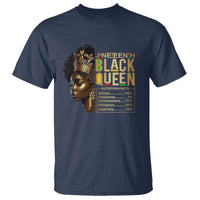 Juneteenth Black Queen Nutritional Facts T Shirt Afro Melanin Queen