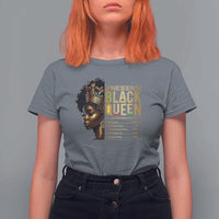 Juneteenth Black Queen Nutritional Facts T Shirt For Women Afro Melanin Queen
