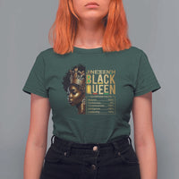Juneteenth Black Queen Nutritional Facts T Shirt For Women Afro Melanin Queen