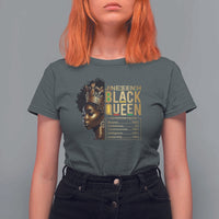 Juneteenth Black Queen Nutritional Facts T Shirt For Women Afro Melanin Queen