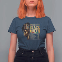 Juneteenth Black Queen Nutritional Facts T Shirt For Women Afro Melanin Queen