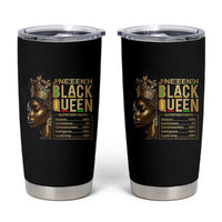 Juneteenth Black Queen Nutritional Facts Tumbler Cup Afro Melanin Queen
