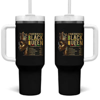 Juneteenth Black Queen Nutritional Facts Tumbler With Handle Afro Melanin Queen