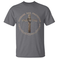 Man Of God Husband Dad Protector T Shirt Christian Dad Vintage Jesus Cross