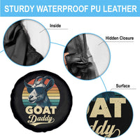 Goat Daddy Spare Tire Cover Funny Goat Father Retro Vintage