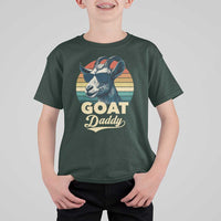 Goat Daddy T Shirt For Kid Funny Goat Father Retro Vintage