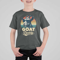 Goat Daddy T Shirt For Kid Funny Goat Father Retro Vintage