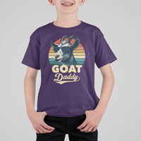 Goat Daddy T Shirt For Kid Funny Goat Father Retro Vintage