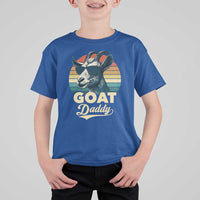 Goat Daddy T Shirt For Kid Funny Goat Father Retro Vintage