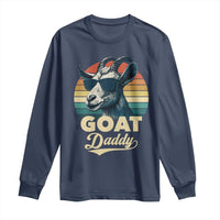 Goat Daddy Long Sleeve Shirt Funny Goat Father Retro Vintage