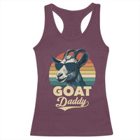 Goat Daddy Racerback Tank Top Funny Goat Father Retro Vintage
