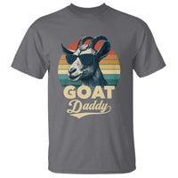 Goat Daddy T Shirt Funny Goat Father Retro Vintage