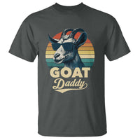 Goat Daddy T Shirt Funny Goat Father Retro Vintage