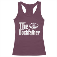 The Dockfather Racerback Tank Top Funny Boat Captain Dad Boating Humor Father's Day
