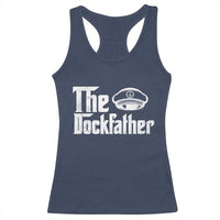 The Dockfather Racerback Tank Top Funny Boat Captain Dad Boating Humor Father's Day