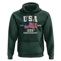 250th Anniversary USA 4th of July America US Flag Patriotic Hoodie