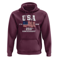 250th Anniversary USA 4th of July America US Flag Patriotic Hoodie