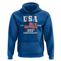 250th Anniversary USA 4th of July America US Flag Patriotic Hoodie