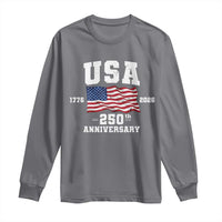 250th Anniversary USA 4th of July America US Flag Patriotic Long Sleeve Shirt