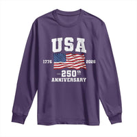250th Anniversary USA 4th of July America US Flag Patriotic Long Sleeve Shirt