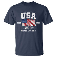 250th Anniversary USA 4th of July America US Flag Patriotic T Shirt