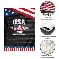 250th Anniversary USA 4th of July America US Flag Patriotic Patriotic Garden Flag