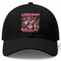 Funny Goddammit Cat Princess Meme Baseball Cap Cartoon Style
