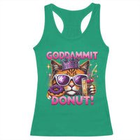 Funny Goddammit Cat Princess Meme Racerback Tank Top Cartoon Style