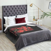 Remember And Honor Memorial Day Throw Blanket Red Poppy Flowers