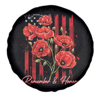 Remember And Honor Memorial Day Spare Tire Cover Red Poppy Flowers