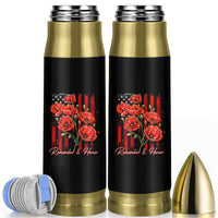 Remember And Honor Memorial Day Bullet Tumbler Red Poppy Flowers