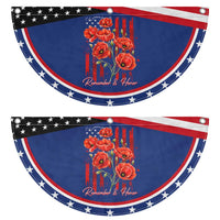 Remember And Honor Memorial Day Patriotic Fan Flag Red Poppy Flowers