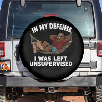 In My Defense I Was Left Unsupervised Funny Bigfoot Spare Tire Cover