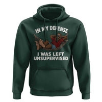 In My Defense I Was Left Unsupervised Funny Bigfoot Hoodie