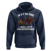 In My Defense I Was Left Unsupervised Funny Bigfoot Hoodie