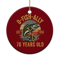 Fishing 70th Birthday Ceramic Ornament O Fish Ally 70 Years Old Fisherman Gifts